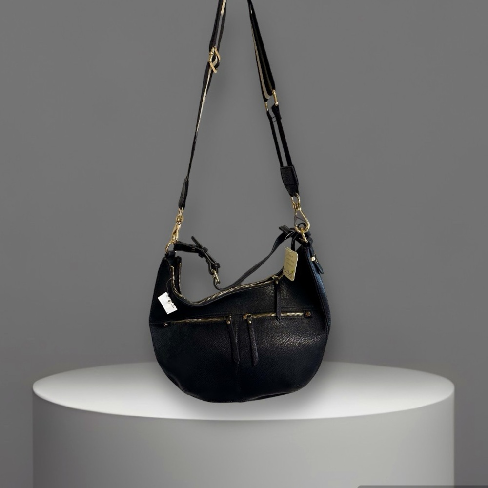 Ip blue Vegan Leather Black Bag